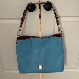 DOONEY & BOURKE Pebble Grain Extra Large Courtney Sac RARE BLUE Authentic